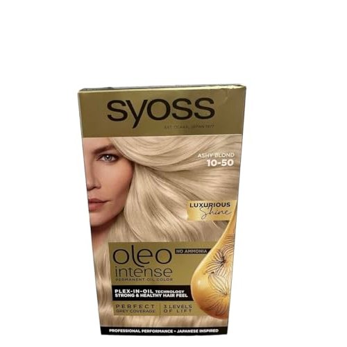 Syoss Oleo Intense Hair Color Dye 100% Pure Oils 0% Amonia 10-50 Smoky Blondes