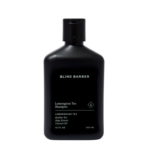 Blind Barber Lemongrass Tea Shampoo - Daily Sulfate-Free Shampoo for Men with Minty, Refreshing Scent - Removes Product Build-Up and Debris - Paraben-Free, Cruelty-Free (12oz / 350ml)
