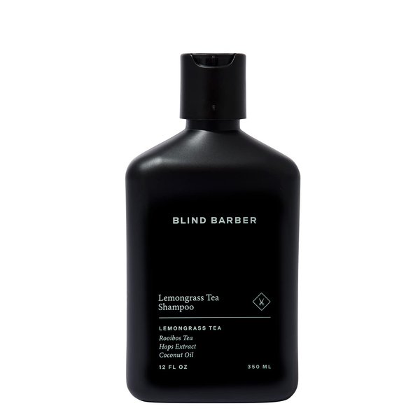 Blind Barber Lemongrass Tea Shampoo - Daily Sulfate-Free Shampoo for Men with Minty, Refreshing Scent - Removes Product Build-Up and Debris - Paraben-Free, Cruelty-Free (12oz / 350ml)