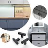 Ravinte 10 Pack Black Square Bar Cabinet Knobs 2 Inch Square Cabinet Pulls Matte Black Single Hole Kitchen Cabinet Handles