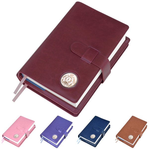 Double AA Big Book Cover & 12 Steps & 12 Traditions | Medallion Holder | by Galileo | Perfect Gift | Alcoholics Anonymous (Plain/Coin Pocket/Purple Metallic)