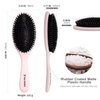 EAGLE FORTRESS Glidease Matte Boar Bristle Hair Brush with Nylon Refined Smooth Bristle for Women, Men, and Kids - Effortless Detangler Hair Brush Ideal for Thick, Thin, Fine All Hair (Pink)