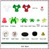 Hifunwu 45 Sets Christmas Beaded Ornament Kit, Christmas Beads for Crafts with Pipe Cleaners to Make Snowman Christmas Tree Wreath Candy Cane Lollipop Xmas Holiday Decorations Party Supplies