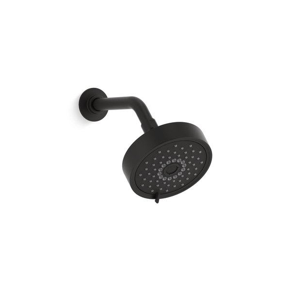 KOHLER 22170-Bl Purist 2.5 Gpm Multifunction Showerhead With Katalyst Air-Induction Technology, Matte Black