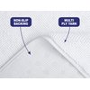 American Soft Linen Bath Rug, 17 in 24 in 100% Cotton Bath Mats Rugs for Bathroom, Non Slip Washable Shaggy Form Area Rugs, White Bath Rug