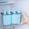 HOMQUEN Popsicles Molds, 8 Piece Ice Pop Mold, Reusable Easy Release Ice Cream Mold for kids, Many Shapes Homemade Popsicle Molds, DIY Popsicle Maker, BPA Free (8 Cavities-Blue)
