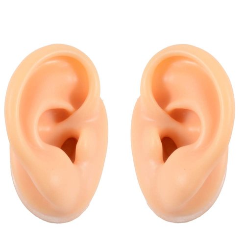 CHUANCI Professional Ear Piercing Gun Tool Set 98pcs Ear Studs Steel Ear Nose Navel Body Piercing Gun Unit Tool Kit Safety Pierce Tool (Practice Silicone Ear)