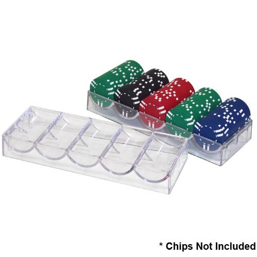 Brybelly Clear Acrylic Poker Chip Rack/Tray - Set of 5