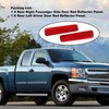 1 Pair Rear Left Driver and Right Passenger Side Door Red Reflector Panel Compatible with Chevrolet GMC Replaces # 15183155,15183156