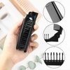 10 PCS Portable Travel Brush Folding Pocket Comb Foldable Hair Brush for Women and Men Mini Plastic Teasing Brush for Purse (Black)