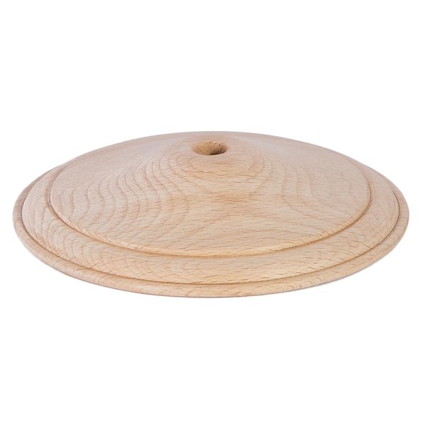 B&P Lamp® 8 Inch Diameter Wooden Vase Cap, Unfinished