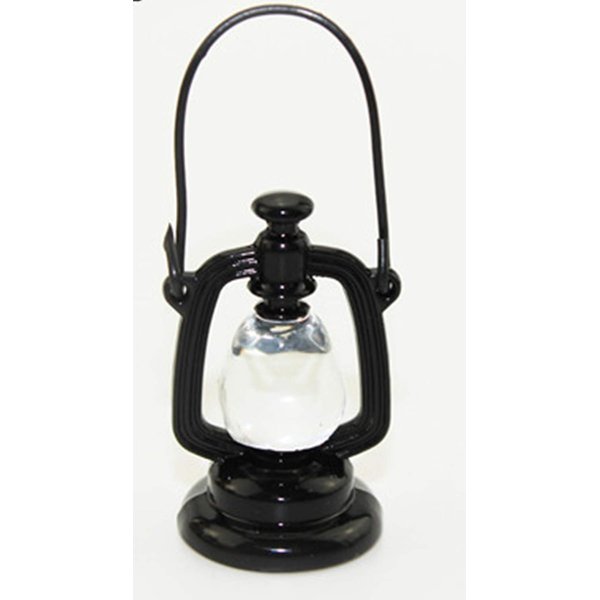Black Dollhouse Decoration Accessories, 1:12 Dollhouse Miniature Scene Model Hurricane Lantern Play Dollhouse Accessories (23 x 43 mm)
