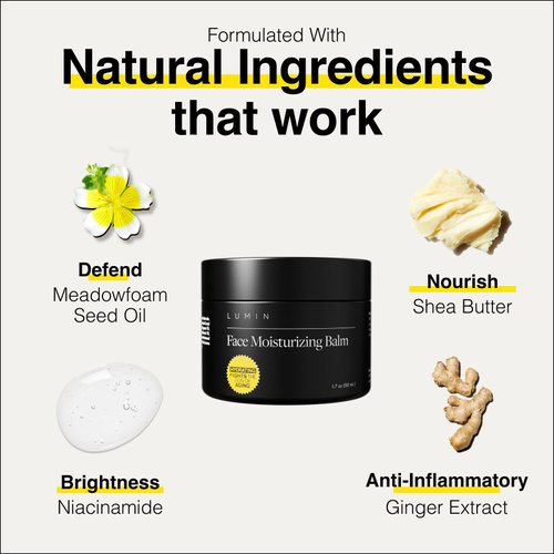 Lumin - Daily Face Moisturizer for Men - With Niacinamide, Mens Face Lotion, Mens Skin Care, Ideal for Normal & Combination Skin, 50ml, 1-Pack