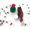 Miniature Snowman Hat Scarf, Christmas Knit Hat Scarf, Dollhouse Elf Santa Hat Scarf, for Snowman, Dollhouse, Fairy Garden, Elf Props, DIY Supplies (Green (4 Hats and 4 Scarfs))