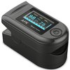Dr.Oxi Pulse oximeter fingertip, Blood Oxygen Saturation Monitor , Portable Blood Oxygen Saturation Monitor for Heart Rate and SpO2 Level （BLACK）