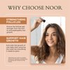 NOOR HAIR Growth Serum From African Olives, for Women and Hair Loss Treatment for Frizzy and Damaged, For Thicker and Healthier- Natural Vitamins Argan Oil