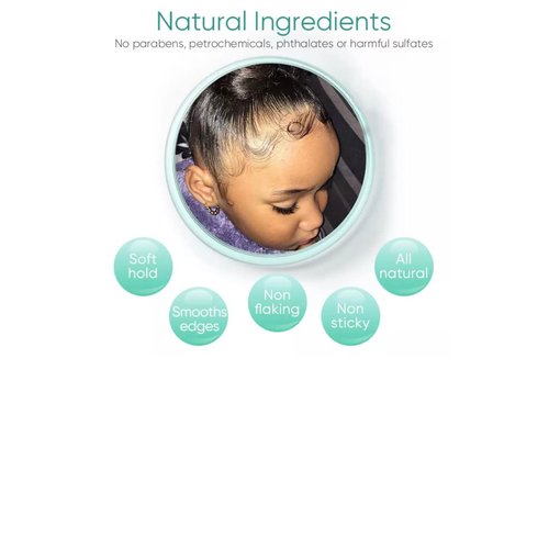 7better LLC Kids Curly Edge Control Wax - Strong Hold Non-Greasy Smoother, Shining and Conditioning Hair Gel for All Hair Types