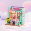 Hands Craft Hello Kitty DIY Miniature Bookstore - Miniature Scene - Adorable Mini Dollhouse - Creative Craft Kit for Adults & Kids