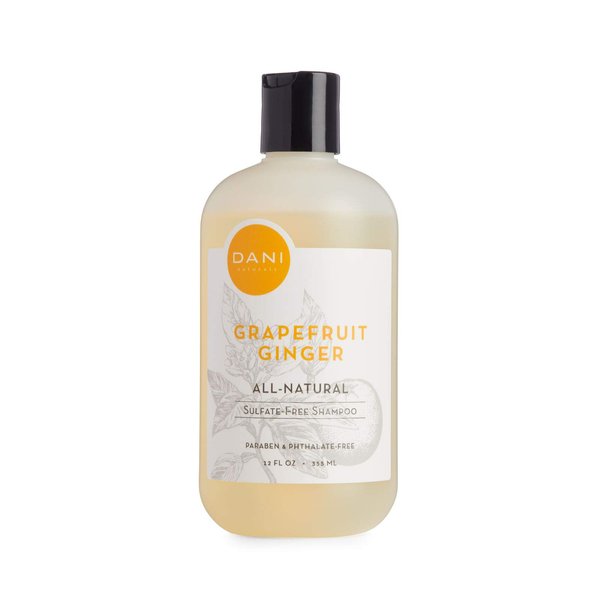 DANI Natural Moisturizing Shampoo Naturals - Invigorating Grapefruit Ginger Scent - Organic Aloe Vera & Coconut Cleansers - Sulfate, Phthalate & Paraben Free - For Men & Women - 12 Ounces