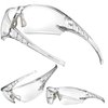 HUNTERSKY HTS S2491 Lightweight Protective Anti Fog Wrap-Around Clear Shooting Safety Glasses with rubber nose pad ANSI Z87.1 Scratch Resistant
