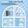 KevKev DIY Lash Extension Kit Lash Clusters Kit 2 Count Eyelash Extension Kit Lash Bond and Seal 7ml Overnighter Sealer Lash Remover for Lash Extension Clusters(Morning+Alpenglow, D-8-16mix)
