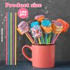 Lollipop Sticks, 6 Inch Paper Cake Pop Sticks Reusable Plastic Cake Lollipop Stick for Candy Chocolate Cookie (Multicolor, 200 Pcs)