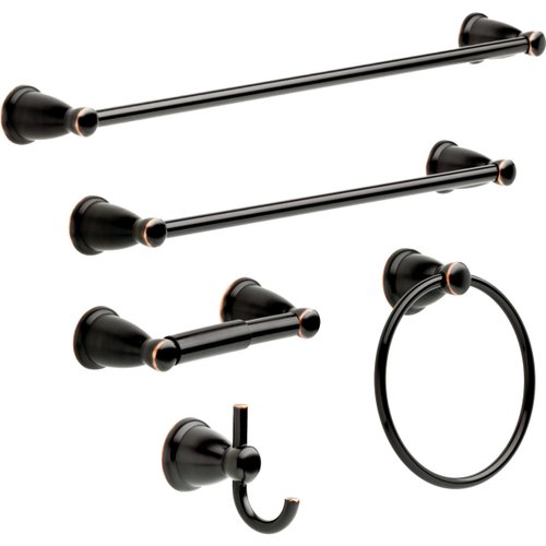 Franklin Brass Kinla (1-Pack) Hand Towel Holder Oil Rubbed Bronze Towel Racks for Bathroom Wall Round Towel Ring Holder for Bath Towel Hanger for Kitchen, Bathroom Accessories KIN46-ORB-1