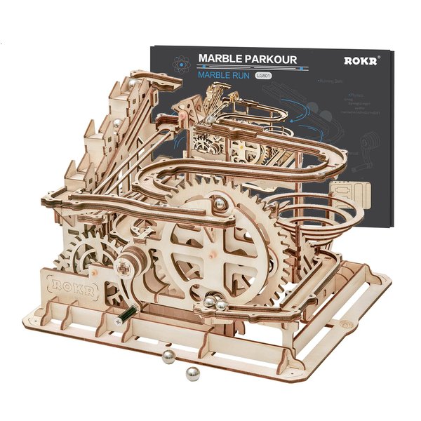ROKR 3D Puzzles for Adults,Wooden Marble Run,3D Wooden Puzzles for Adults Kids Ages 12-14,Wood Puzzles Adult,Model Kits for Adults,STEM Projects for Kids Ages 12-16,Home Decor Hobbies for Men Women