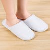 AhfuLife echoapple 5 Pairs of Deluxe Closed Toe White Slippers for Spa, Party Guest, Hotel and Travel (Large, White-5 Pairs)