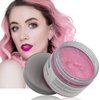 Temporary Hair Color Wax Kit - Hair Paint Wax with Hair Brush and Claw Clips, Light Pink, 4.23 Oz for Halloween, Cosplay Party, Christmas for Women, Men and Kids