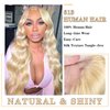 ROYAL IMPRESSION 613 Lace Front Wig Human Hair 13x4 Transparent Body Wave Blonde Lace Front Wigs Human Hair Pre Plucked 180% Density Guleless Wigs Human Hair 613 Blonde HD Lace Frontal Wig (20 Inch)
