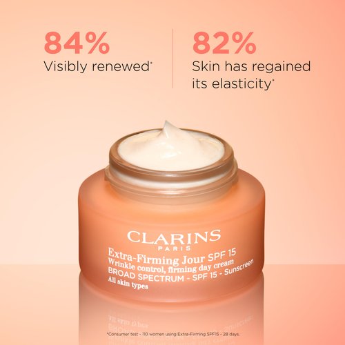 Clarins Extra-Firming Day Cream SPF 15 | Anti-Aging Moisturizer | UVA/UVB Protection | Visibly Regenerated, Firmer Skin* | Boosts Radiance