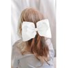 2PCS 8" Big Hair Bows for Girls Alligator Clips Grosgrain Ribbon Hair Accessories for Little Teen Toddler Girls Kids (White)