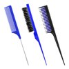 Patelai 3 Pieces Hair Styling Comb Set, Includes Hair Brush Teasing Fluffy Hair Brush, Rat Tail Comb Teasing Comb and Triple Teasing Comb for Women Back Combing Hair (Blue)