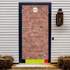Brick Wall Backdrop,78.7"x 49.2" Inch Door Curtain, Wizard Birthday Party Supplies, Halloween Christmas Themed Party Decorations,Wall Backdrop Decoration (Old red)