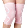 RiptGear Knee Compression Sleeve - 2 Pack - Braces for Knee Pain - Compression for Arthritis, Meniscus Tear, Running - Support for Women and Men - Sleeves Weightlifting Petite (Small, Pink (2 Pack))