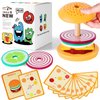 LovesTown Wooden Stacking Toys, Burger Stacking Toys Montessori Toys for Kids Educational Preschool Learning Toys for Boys Girls Birthday Gifts