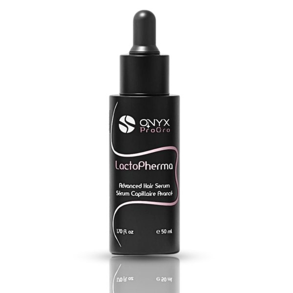 ONYX ProGro LactoPherma Advanced Hair Serum for Hair Growth - Powerful Unique Formula with 10 Active Ingredients for Women & Men, Non-Greasy, Stimulates Keratin Genes & Circulation, Prevents Hair Loss