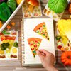 Zonon 48 Sheets Make a Pizza Stickers for Kids Pizza Party Favors Make Your Own Pizza Sticker Cute Make a Face Pizza Stickers kit DIY Project Pizza Theme Birthday Party Favor