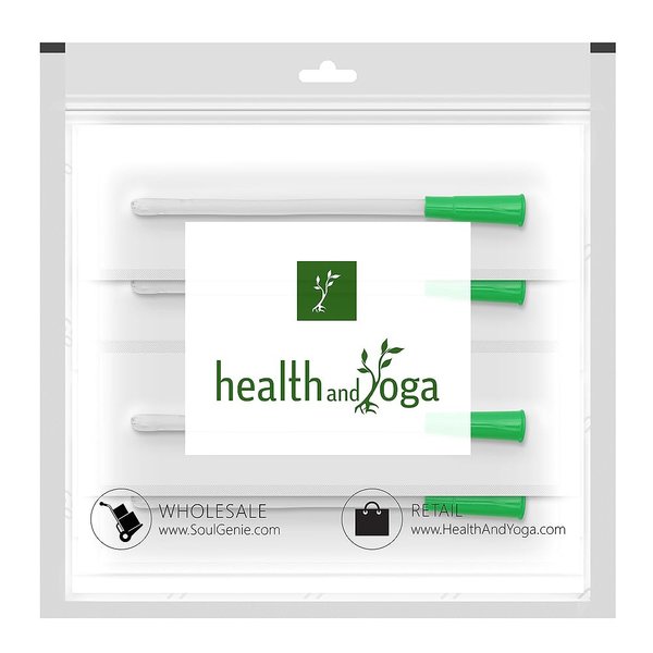 HealthAndYoga™ Enema Supplies – Short 15 Centimeters Discomfort-Free, Medical Grade Colon Tips - Flexible Rounded End for Smooth Insert - Saver Pack - Set of 10 (14 FR)