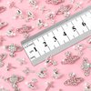 COOSLIM 15PCS Pink Planet Nail Charms 3D Star Nail Art Charms Pink Saturn Planet Nail Gems Silver Dangle Star Charms for Nails Art Shiny Starlight Y2K Style Nail Decoration for Manicure Design 2