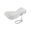 Attwood 11714-2 Hollow Braided Polypropylene Anchor Line 1/4" x 50', White