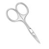 Small Precision Scissors, 3.5 Inch Multi-Purpose Vintage Beauty Grooming Kit for Facial Hair, Eyebrow, Eyelash, Beard,with PU Cover (Silver)