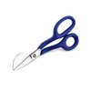 QWORK Duckbill Shears, 7 in Duckbill Applique Scissors, for Carpet Pile, Carpet Punch - Blue
