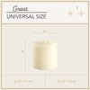 Set of 3 Pillar Candles 3" x 3" Unscented Handpoured Weddings, Home Decoration, Restaurants, Spa, Church Smokeless Cotton Wick - Ivory