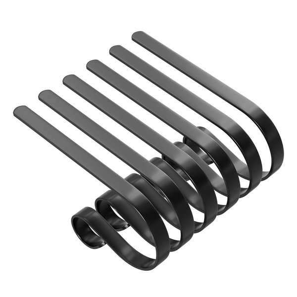 Ginbel Direct Stocking Holders for Mantle Non-Slip Adjustable Christmas Stocking Holder Stand Metal Stocking Hangers Christmas Party Decoration Supplies (Black, 6 Pack)