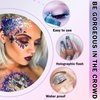 ZHISHUDL Gold Body Glitter Stick for Adults and Kids Holographic Shimmer Body Glitter Gel Chunky Sequins Face Glitter Makeup