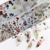 JERCLITY 10 Rolls Chinese Style Nail Foil Transfer Sticker Plum Orchid Bamboo Ink Painting Pattern Nail Foil Sheets Foil Nail Art Decals Nail Foil Transfer Stickers Foil Nail Wraps for Foil Nail Art
