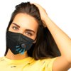 Face mask black disposabe with breathing valve 30 pack | black face masks for men and woman 5 layer non-woven | disposable face mask for protection | sport breathable face mask lightweight