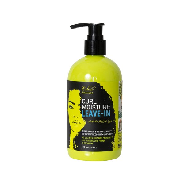 Esha Girl Natural – Leave-In Conditioner - Moisturize Dry Hair - Enhance, Nourish, Hydrate Curls - Biotin Infused - Coconut Frizz Hair Care(12 oz.)